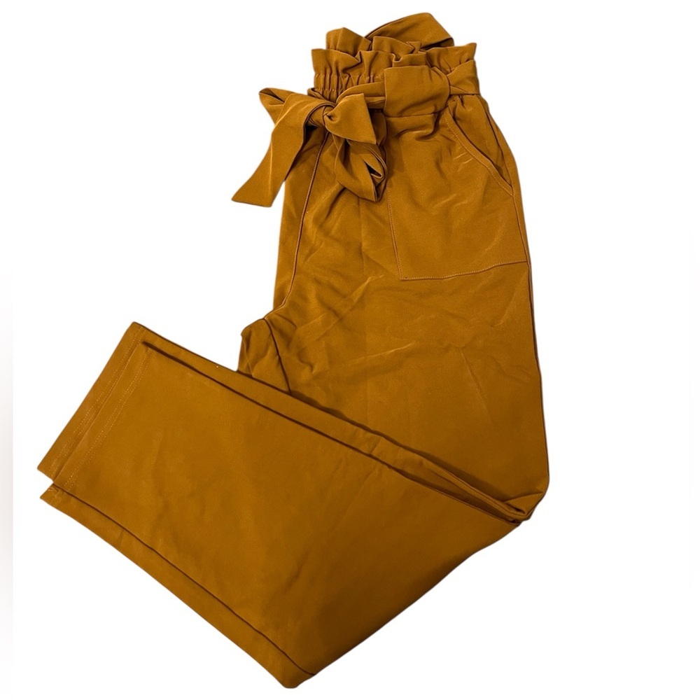 Grace Karin Brown Waist-Tie Trousers NWT Women’s M